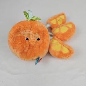 Manhattan Toy Mini-Apple Farm Orange Baby Take Along Activity Clip On, 4"